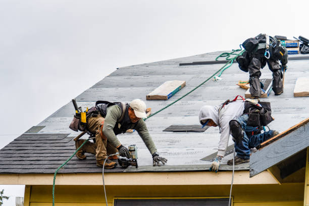 Professional Gutter Installation technician working in Lake Elsinore, CA